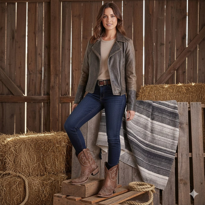 Clara — Broderede western støvler til damer med spids tå (2), NLM Fashion