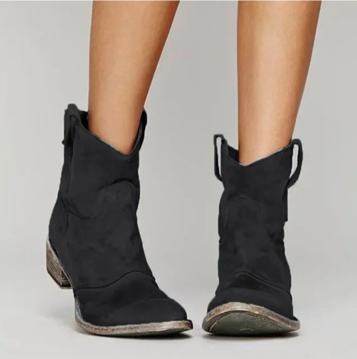 Maja — Feminine western støvler til damer med lav hæl (4), NLM Fashion